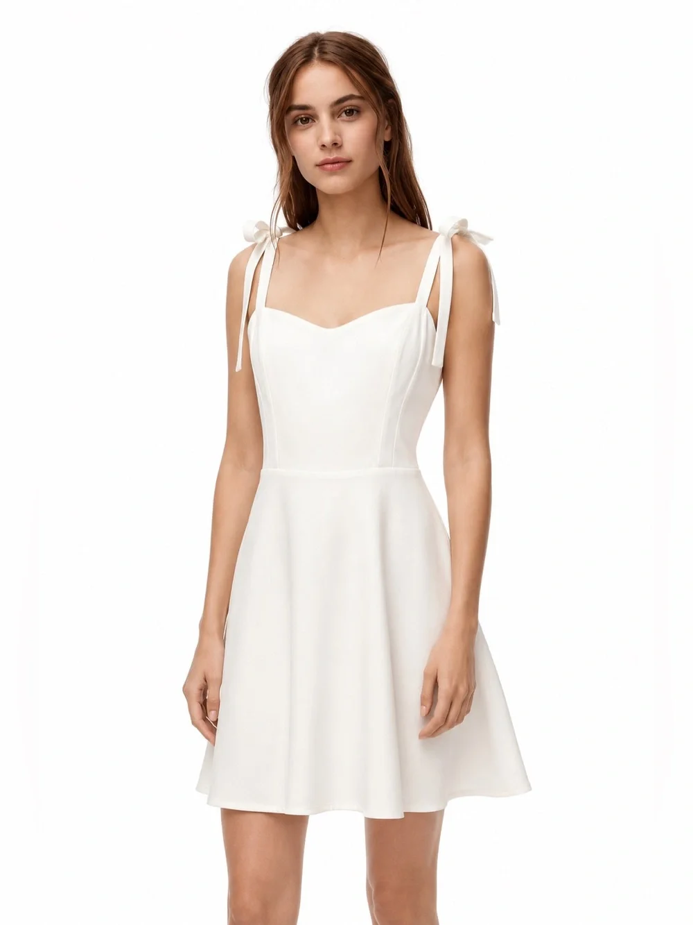 Aritzia Sunday Best Weller White Fit And Flare Mini Dress Size 4 - Picture 1 of 8
